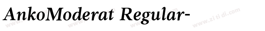 AnkoModerat Regular字体转换